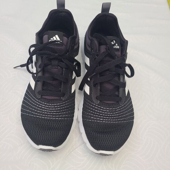 Adidas Women's Fluidup Black/White Running Sports Shoes Sneakers Size 8.5 - Picture 4 of 6